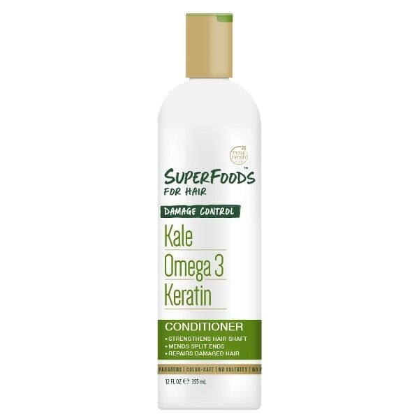 Petal Fresh - Pure, SuperFoods for Hair, Damage Control Conditioner, Kale, Omega 3 & Keratin, 12 fl oz (355 ml)