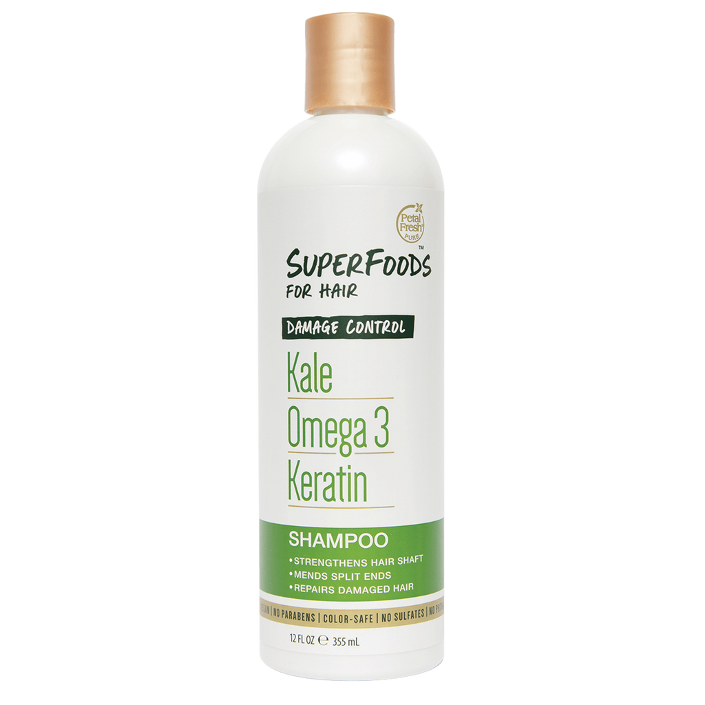 Petal Fresh Pure SuperFoods Damage Control Shampoo Kale Omega 3 & Keratin 355ml