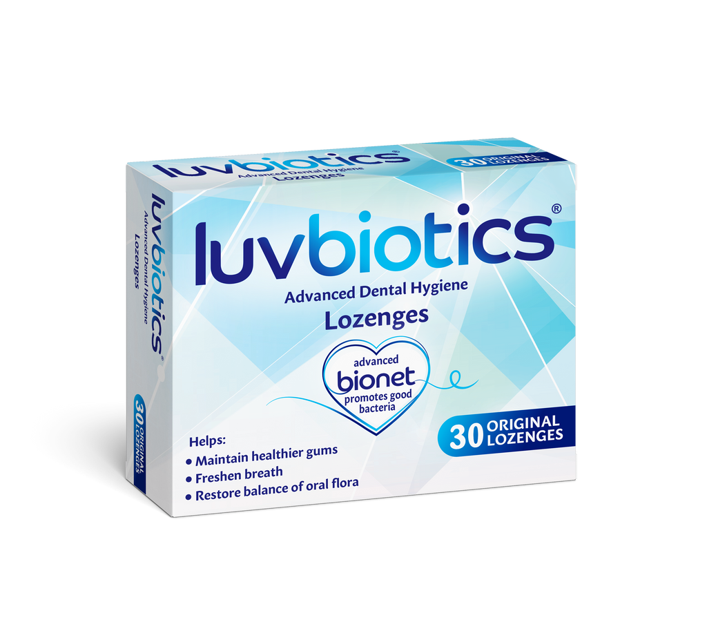 Luvbiotics Original Lozenges with Probiotics for Healthy Gums, Fresh Breath and Cavity Protection, Pack of 30