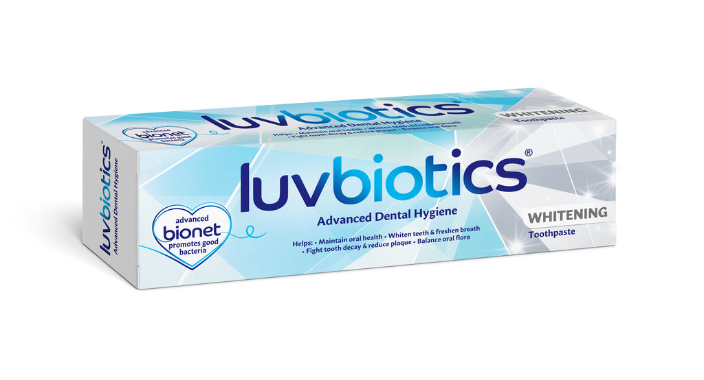 Luvbiotics Probiotic Advance Dental Vegan Whitening Toothpaste for Pearl White Teeth, Fresh Breath, Healthy Gums, Fight Tooth Decay & Reduce Plaque - Free from SLS, Paraben,75 ml