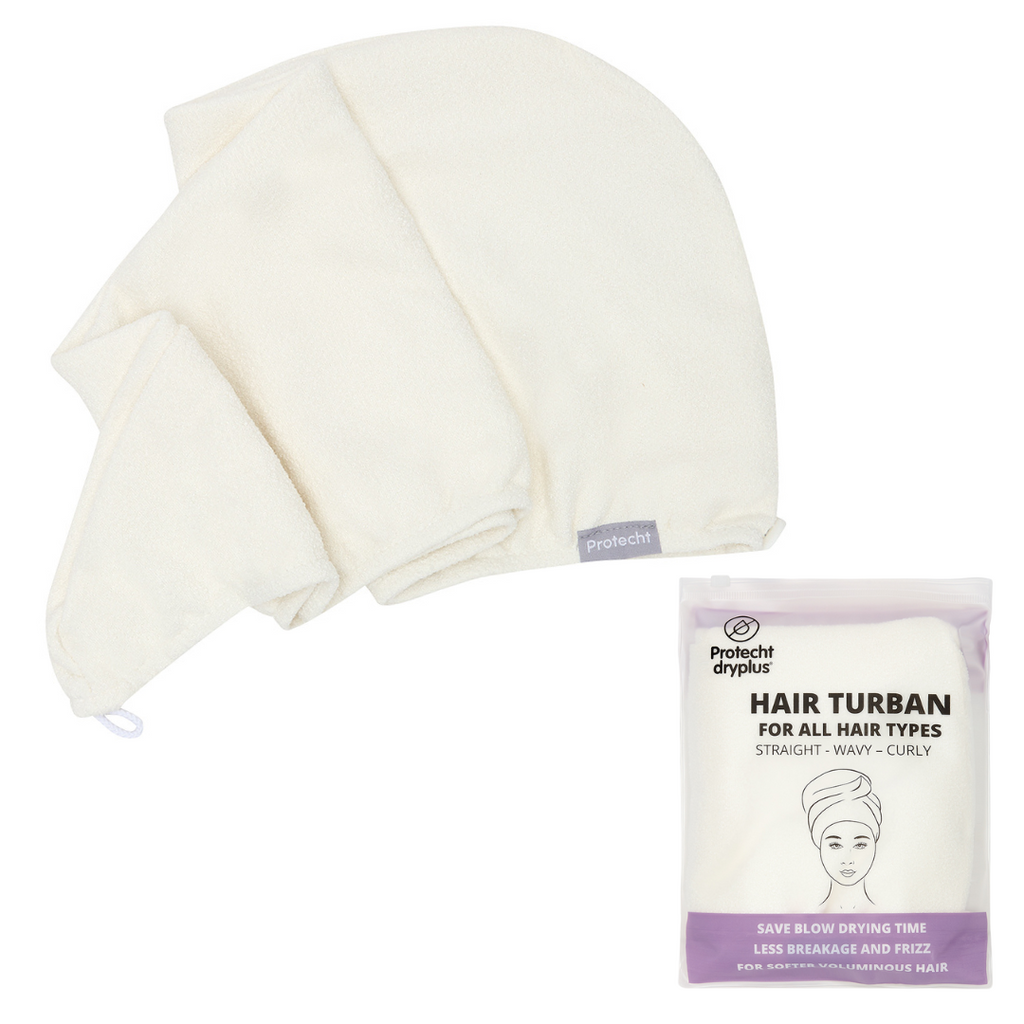 PROTECHT DRYPLUS Microfibre Hair Turban - White