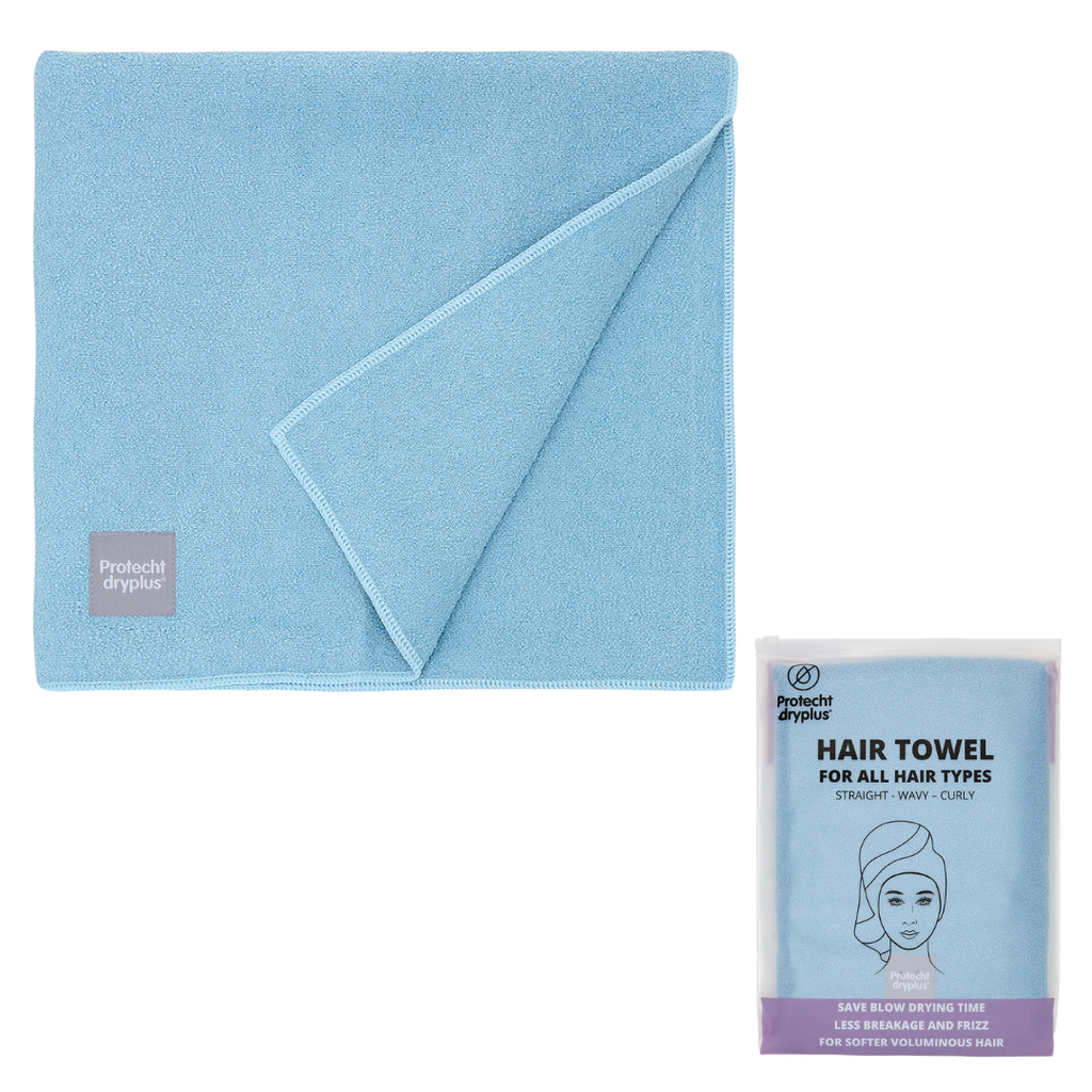 PROTECHT DRYPLUS Microfibre Hair Towel - Blue Fog