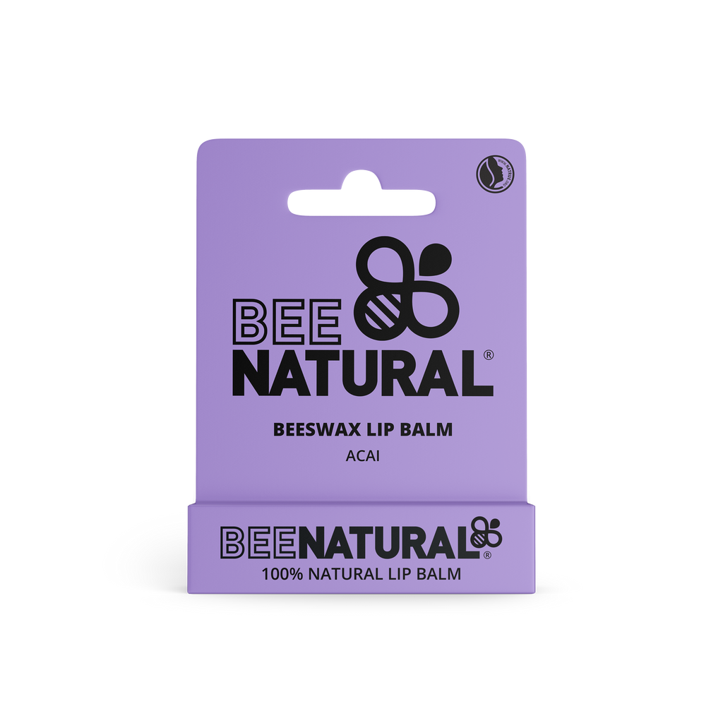 Bee Natural - 100% Natural Moisturising Lip Balm, Acai -4.2g