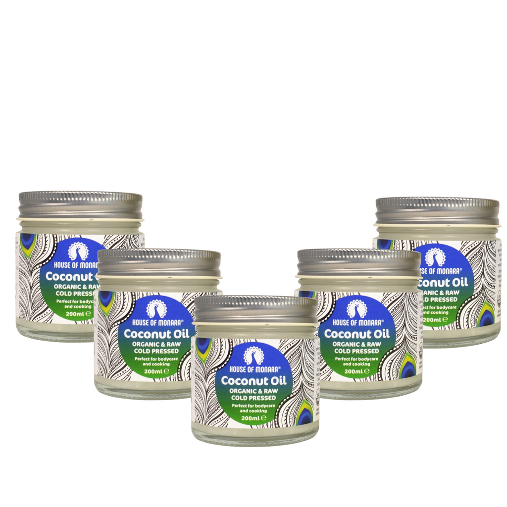 House of Monara - Pure Organic Virgin Coconut Oil for Hair, Skin and Body Moisturiser 200ml