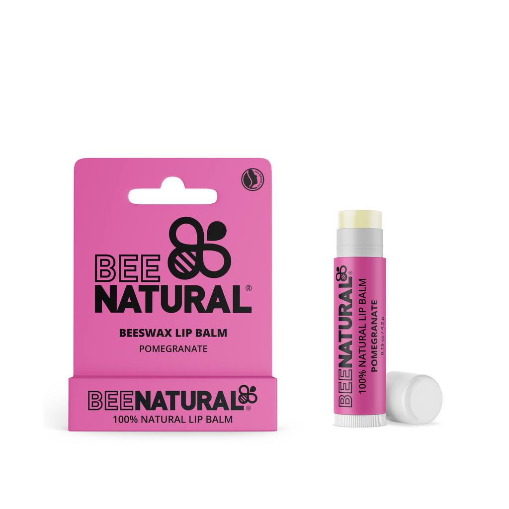 Bee Natural - 100% Natural Moisturising Lip Balm, Pomegranate-4.2g