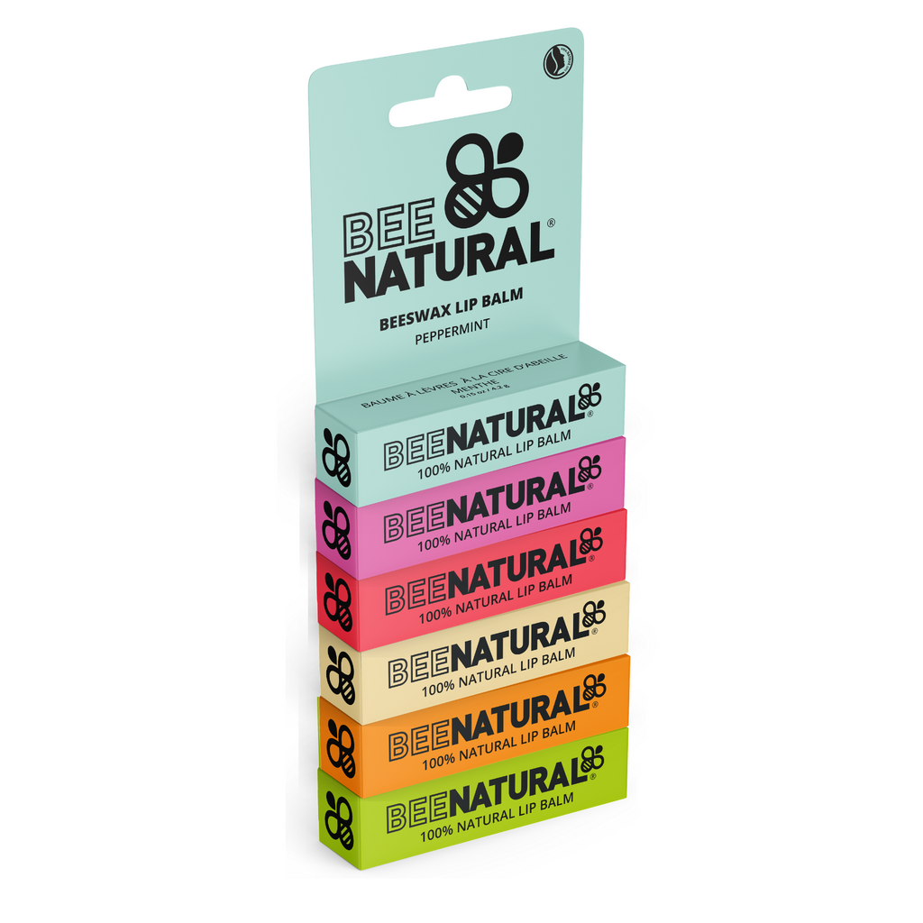 Bee Natural - 100% Natural Moisturising Lip Balm, Pack of  6- 4.2gx6