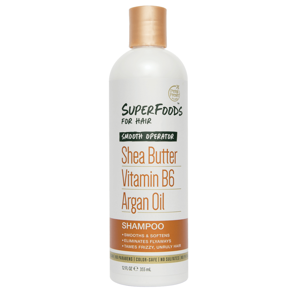 Petal Fresh - Pure, SuperFoods For Hair, Smooth Operator Shampoo, Shea Butter, Vitamin B6 & Argan Oil, 12 fl oz (355 ml)