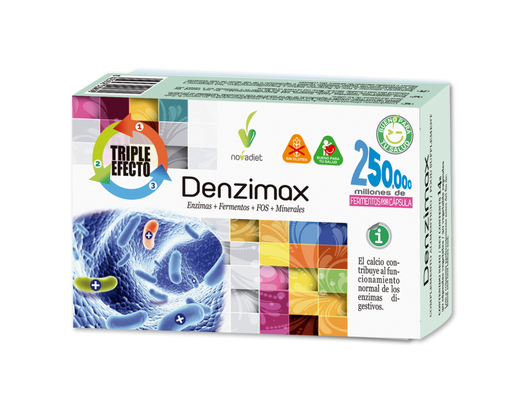 Denzimax, with Calcium and Selenium for a good digestion - 30 Capsules, 14g